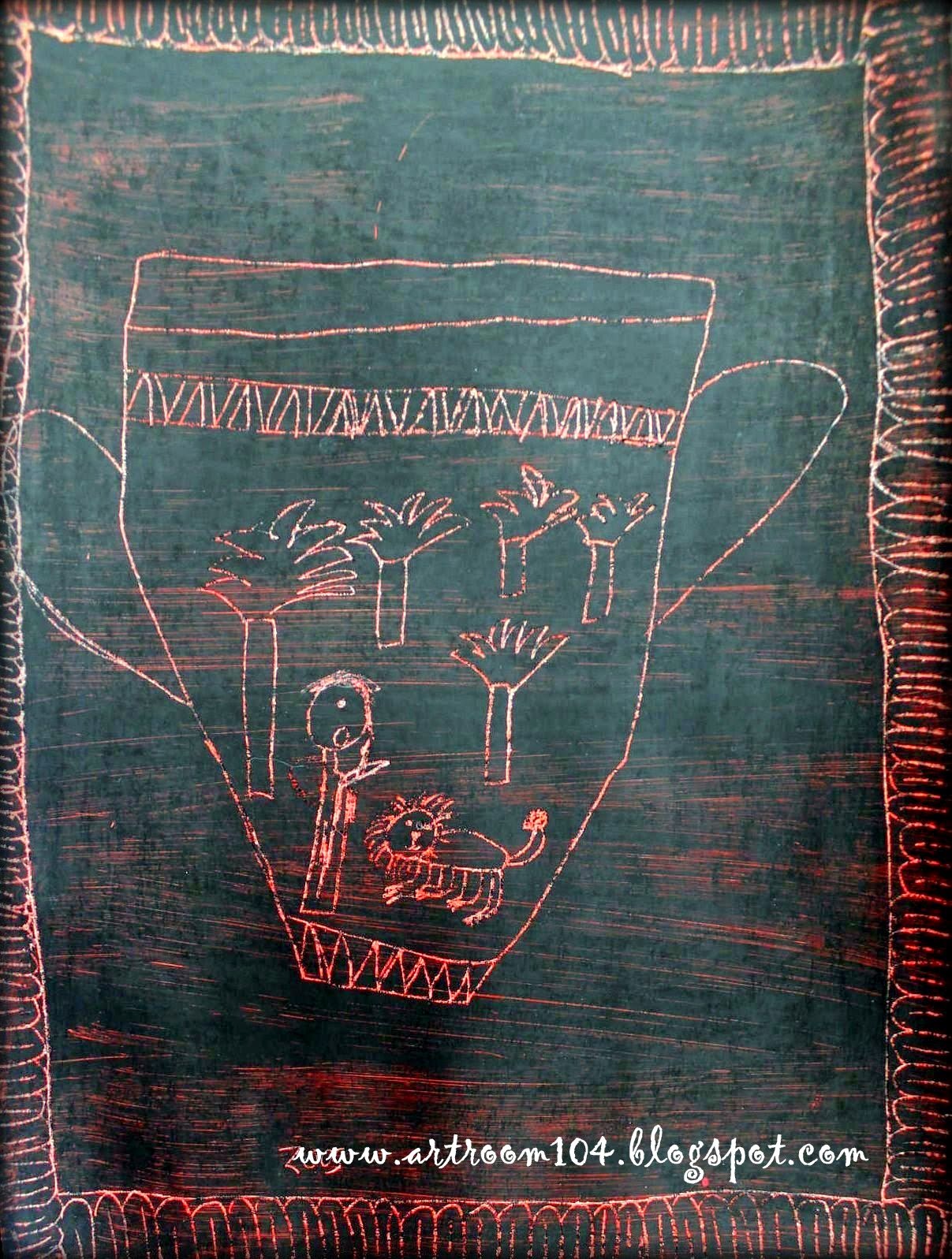 Art Room 104 2nd Grade Scratch Art Greek Pottery