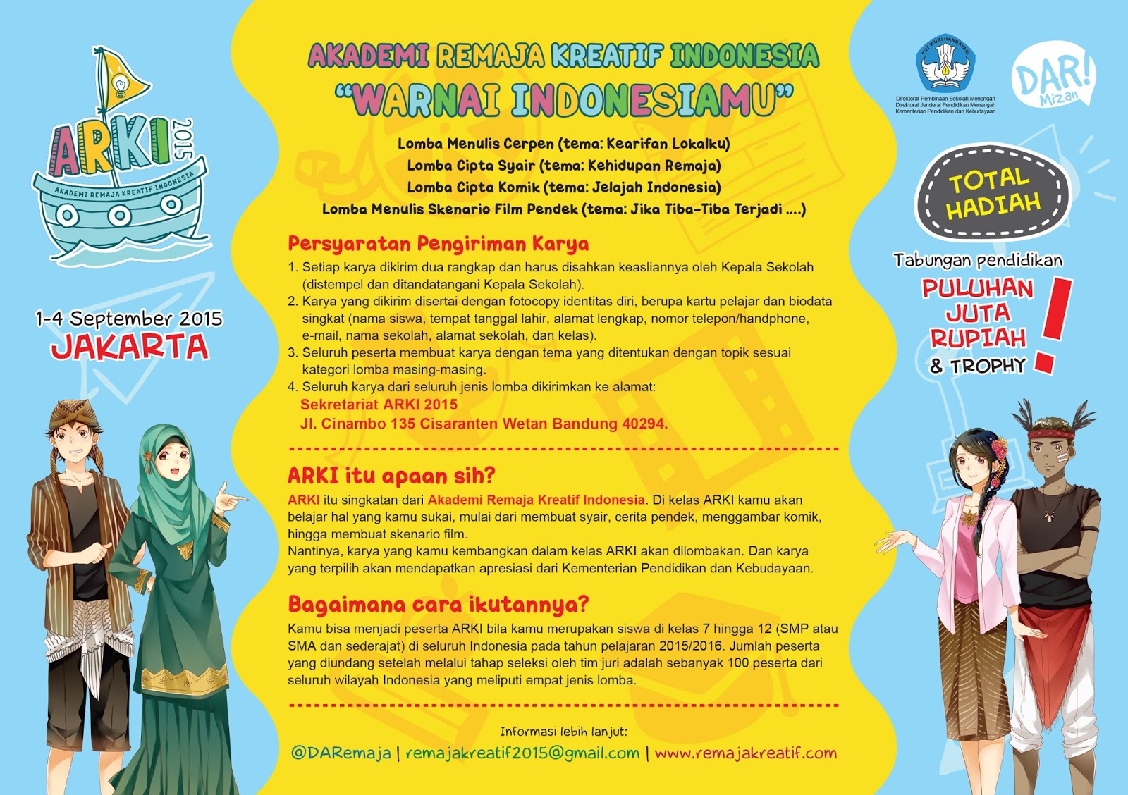 Akademi Remaja Kreatif Indonesia 2015 ~ Cerita Dunia Shinta
