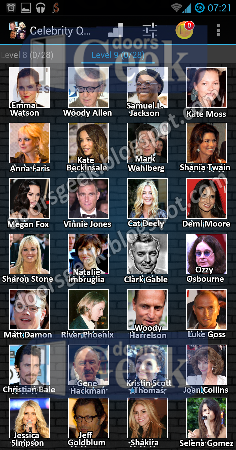 Celebrity Quiz Level 9 Doors Geek
