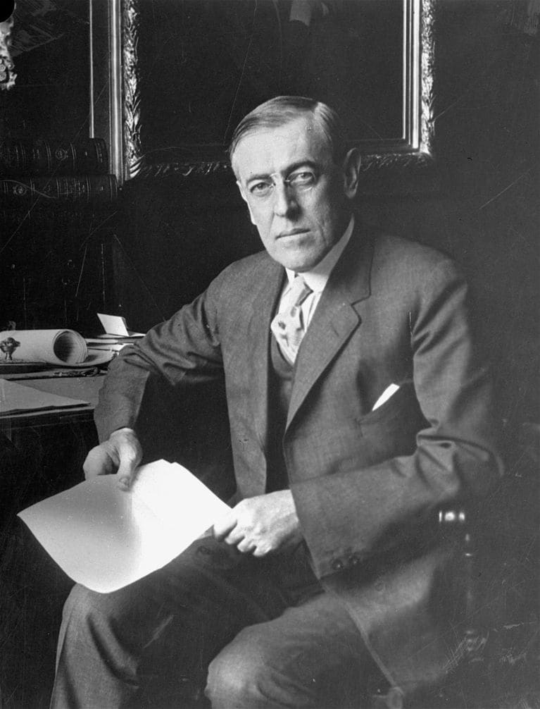 Then president Woodrow Wilson had his work cut out for him ~