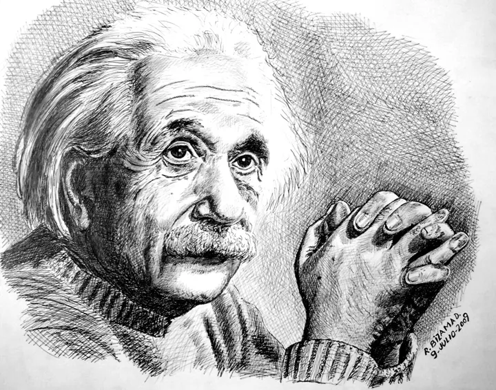 Roberto Bizama Diaz - Portrait painter | Albert Einstein 1879-1955 