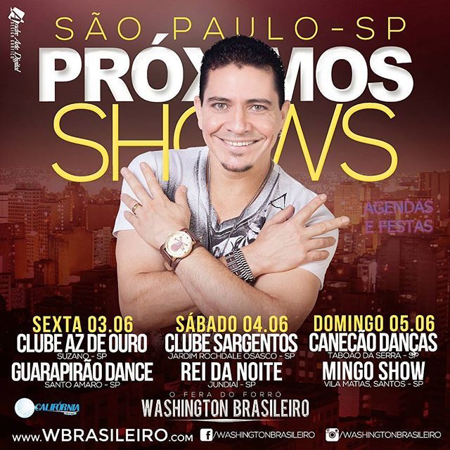 AGENDA DE WASHINGTON BRASILEIRO TOUR SÃO PAULO JUNHO 2016 Agendas e Festas AGENDA DE WASHINGTON BRASILEIRO TOUR SÃO PAULO JUNHO 2016 Agendas e Festas