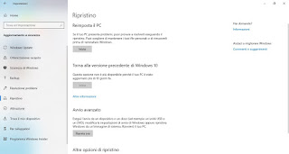 Reimposta il PC Reimposta