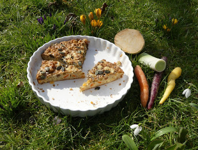 Sammelhamsters Gemüsekuchen mit Wurzelgemüse und Lauch Sammelhamsters Gemüsekuchen mit Wurzelgemüse und Lauch