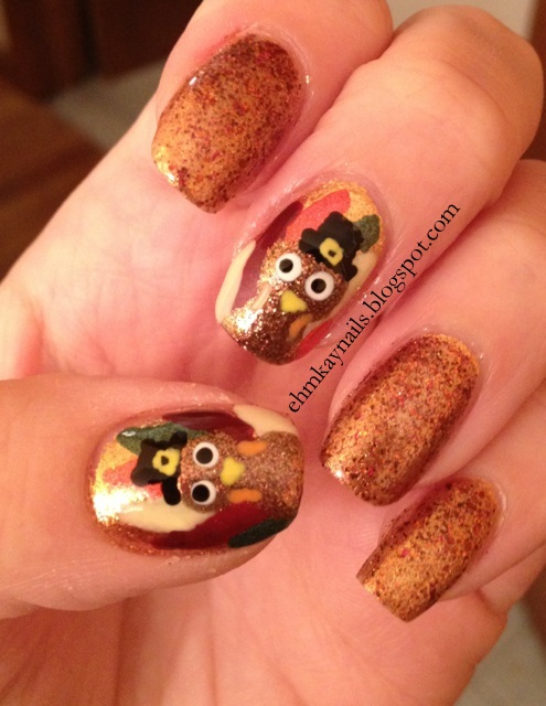ehmkay nails: My Thanksgiving Turkey Nails!