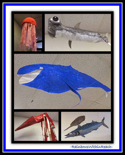 Ocean Sculptures in Elementary School {Ocean RoundUP at RainbowsWithinReach}
