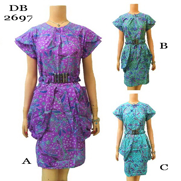 Dress Batik DBT-2697  Butik Batik Solo