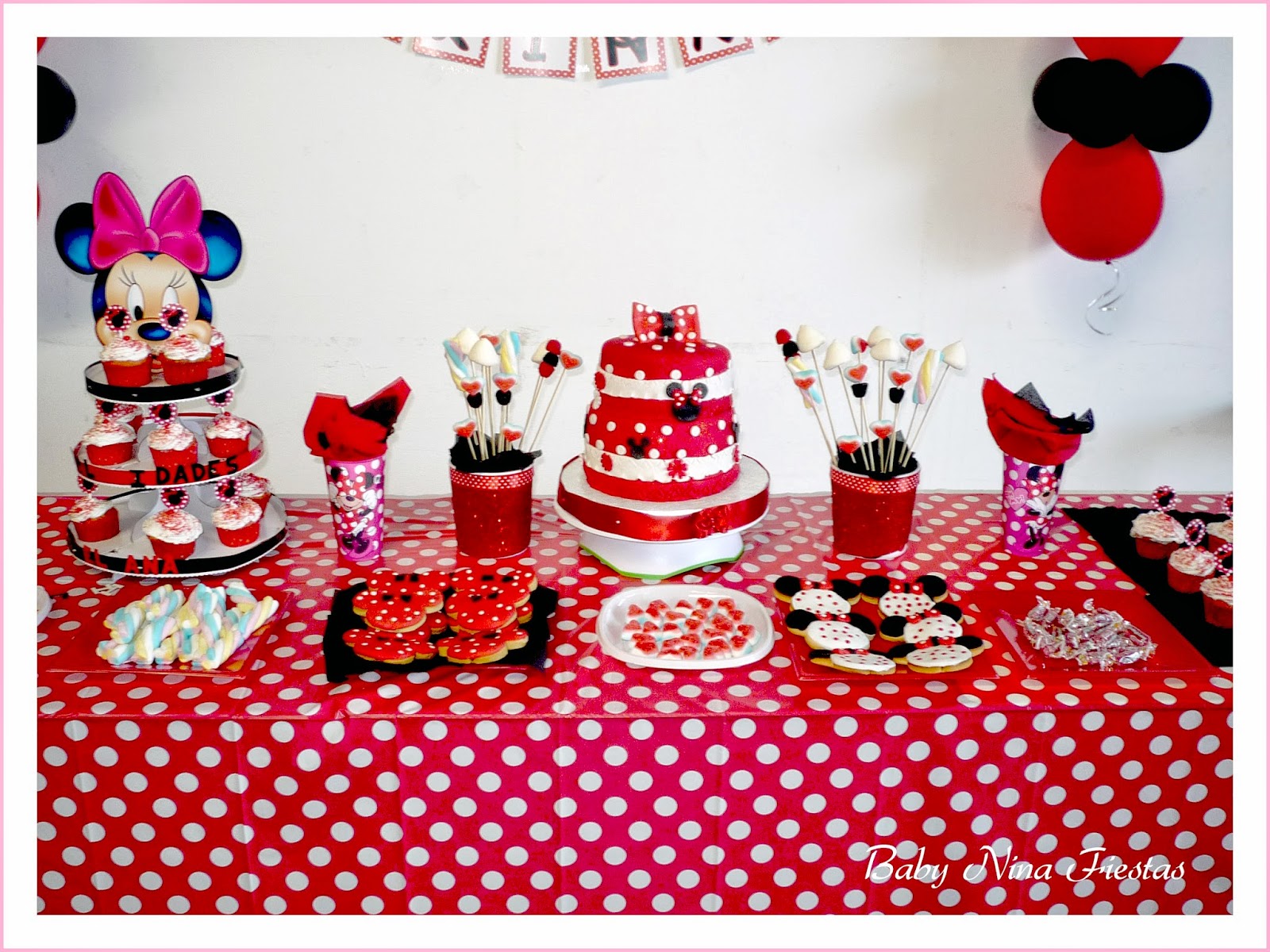 Baby Nina Fiestas: Decoración para el cumple Minnie Mouse de Eliana