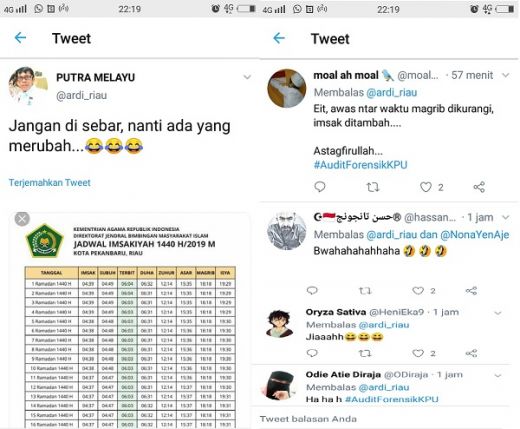 Kasus Salah Input Data Jadi Guyonan Netizen, Jadwal Imsakiyah Pun Dilarang di Share ke KPU Kasus Salah Input Data Jadi Guyonan Netizen, Jadwal Imsakiyah Pun Dilarang di Share ke KPU