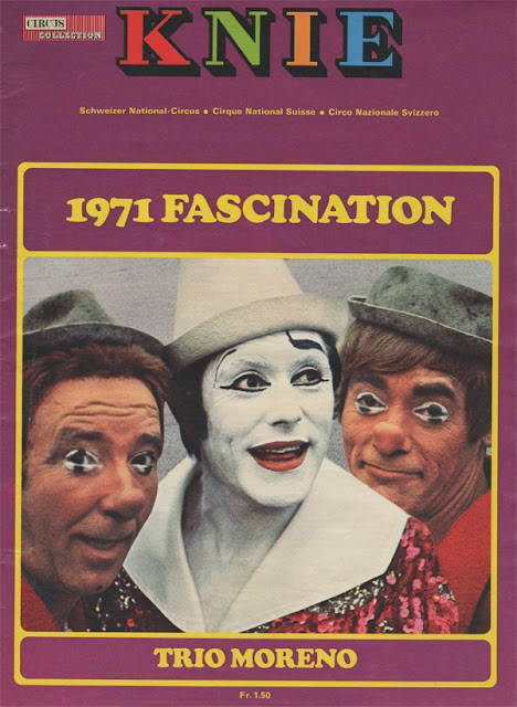 le trio Moreno en couverture du magazine illustré du Cirque Knie, Illustriert Circus-Zeitung 