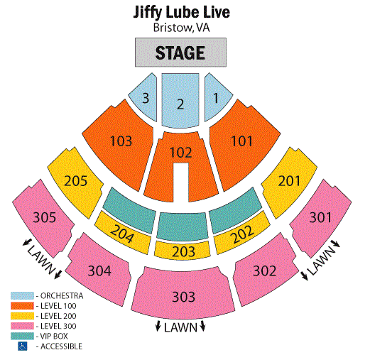 Jiffy Lube Live Seating Chart With Numbers - Jiffy Lube Liv...