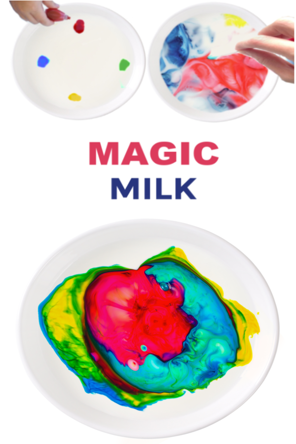 Wow the kids with the magic, color-changing milk experiment!  Rainbow milk science is an activity all ages will want to do again & again! #magicmilkexperiment #magicmilkscienceexperimentforkids #magicmilk #milkexperimentsforkids #rainbowmilkexperiment #rainbowmilk #milkexperiment #colorchangingmilk #scienceexperimentskids #scienceforkids #growingajeweledrose