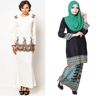 Model Baju Kurung Batik Kombinasi Bordir Model Baju Kurung Batik Kombinasi Bordir