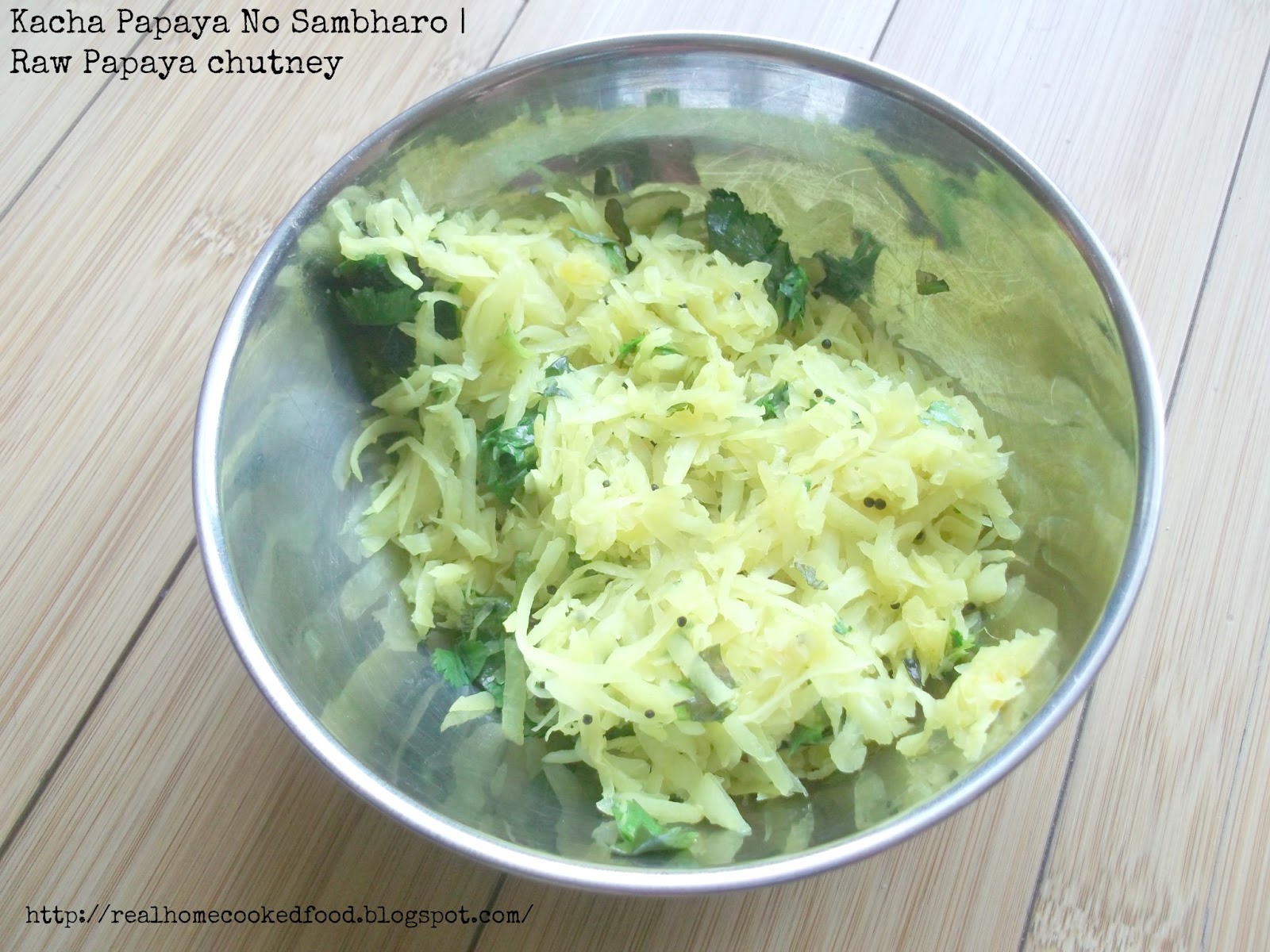 HCF Kacha Papaya No Sambharo Raw Papaya chutney