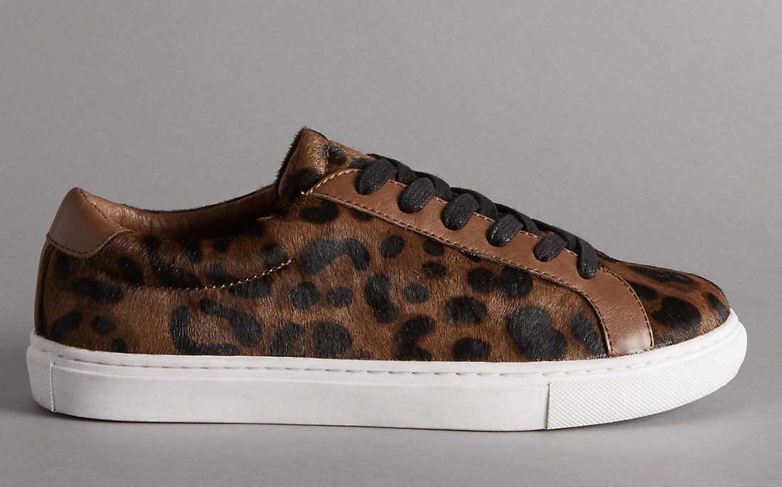 m&s leopard trainers