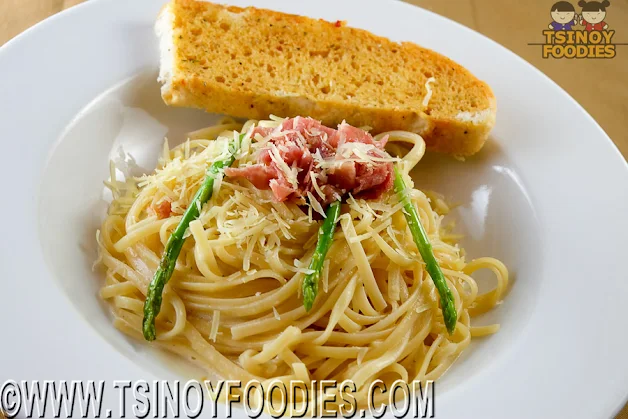 linguine al tartufo e proscuitto