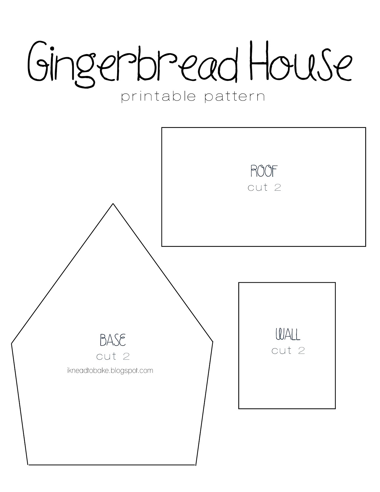 Free Printable Gingerbread House Template