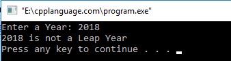 C++ program to Check Year is Leap Year or Not