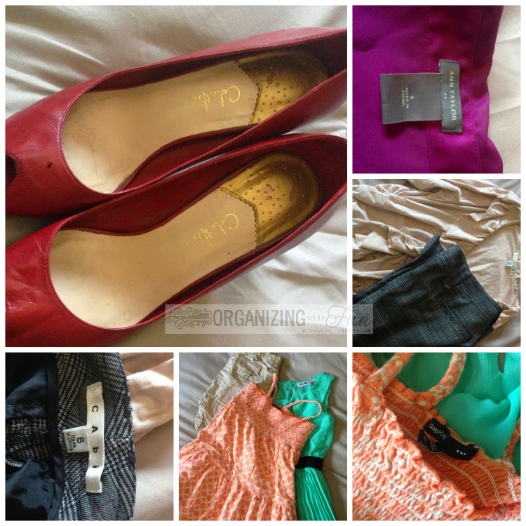 Clothing and shoes I sent in :: OrganizingMadeFun.com