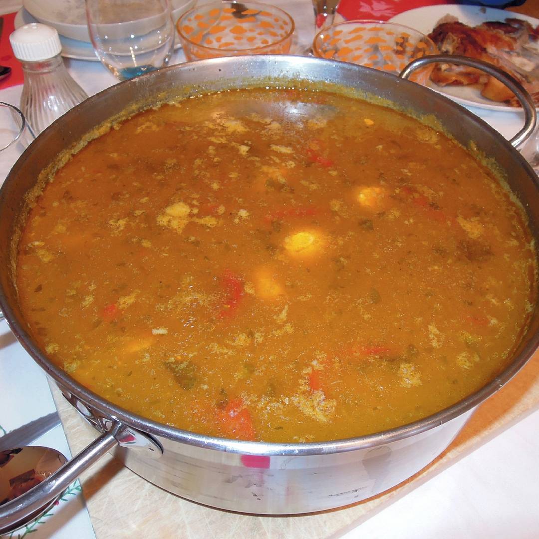 sopa al cuarto de hora calabajio