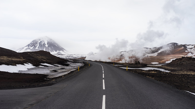 Road through Iceland nature