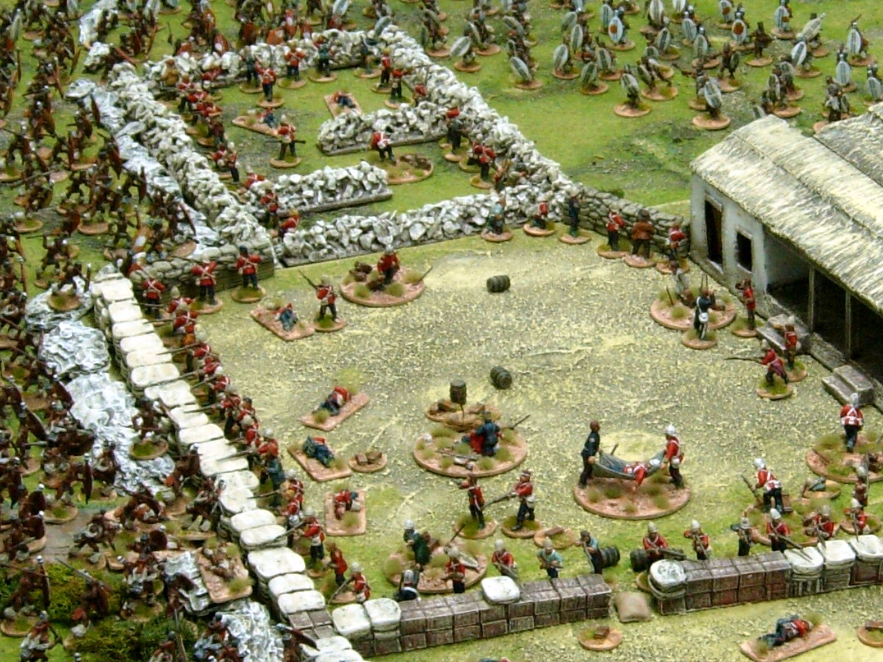 Wargaming with Silver Whistle Rorke's Drift part 5 THE REDOUBT & DARKNESS.