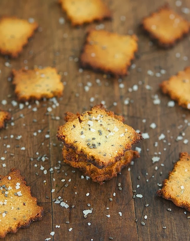 Cheesy Chia Seed Crackers (Gluten-Free & Low Carb)