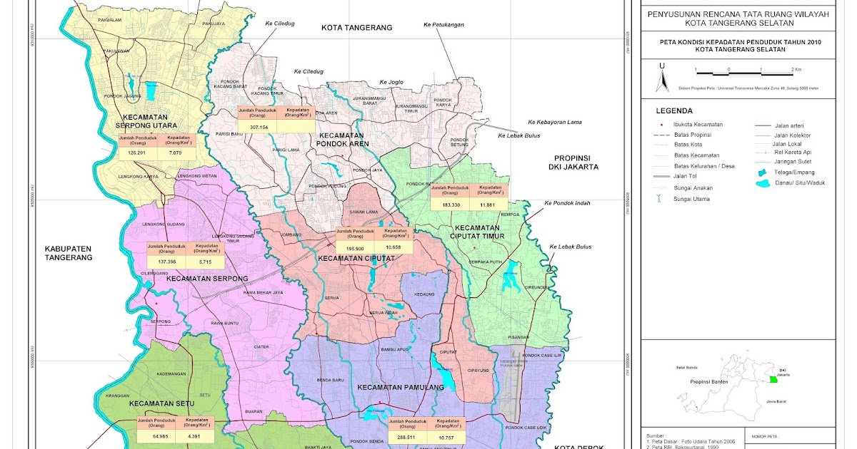 Peta Kota Tangerang Selatan