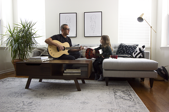 A Stunning Midcentury Boho Style Living Room Reveal