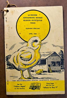 La Grange Yellow Pages phone book, 1958