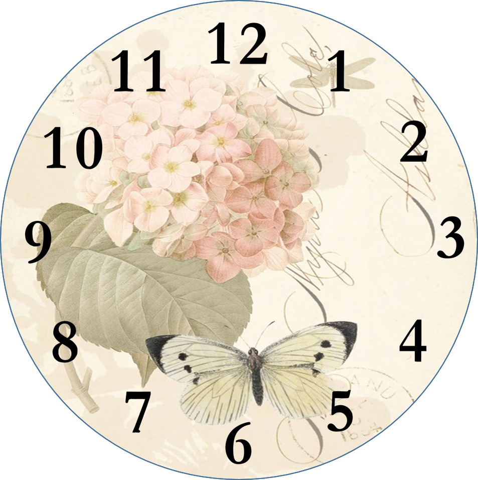 Smells Like Mommy Clock faces for decoupage