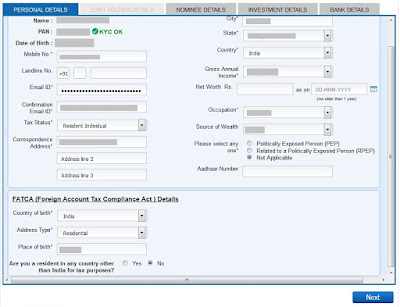Tata Mutual Fund - Personal Details Tata Mutual Fund - Personal Details