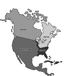 Post apocalyptic kingdoms of New America in Razed Ruins New America's four kingdoms