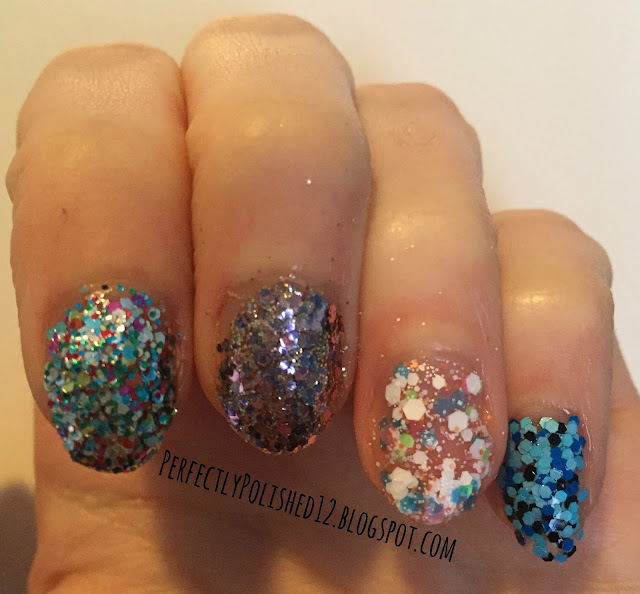 Perfectly Polished 12 Nail Trick Using a Sponge to Apply Glitter