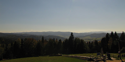 Krynica-Zdrój. Panorama z Góry Parkowej z kierunku południowym.