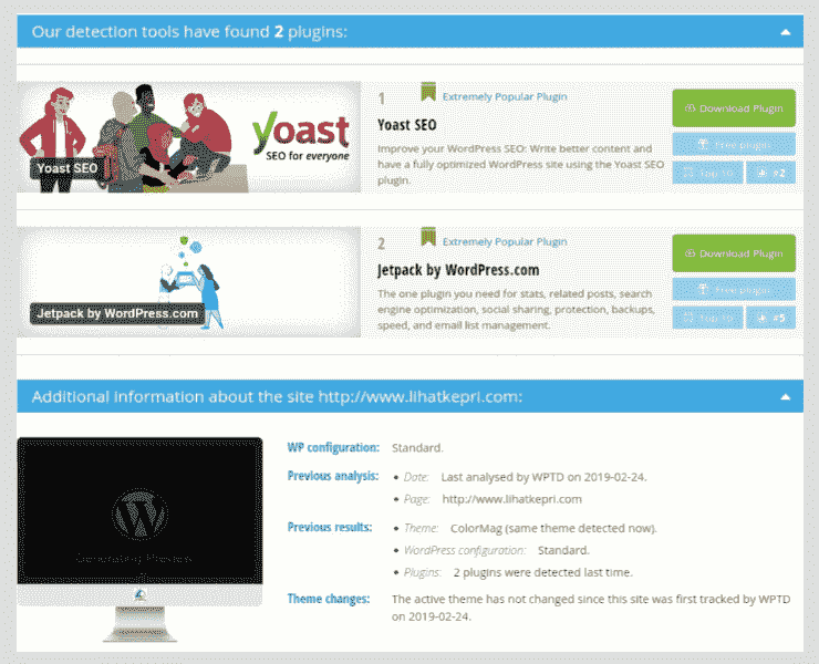 WPThemeDetector plugins WPThemeDetector plugins