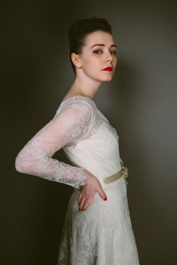 Introducing new DOROTHY, 1940s wedding dress in fine Chantilly lace ...