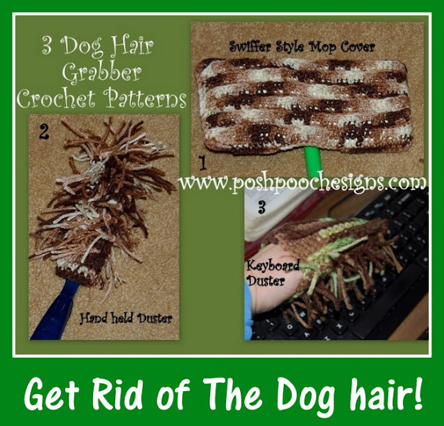 Posh Pooch Designs Dog Clothes 3 Dog hair grabber Crochet Patterns