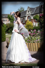 Robe de mariée féerique parme et ivoire : Fabienne