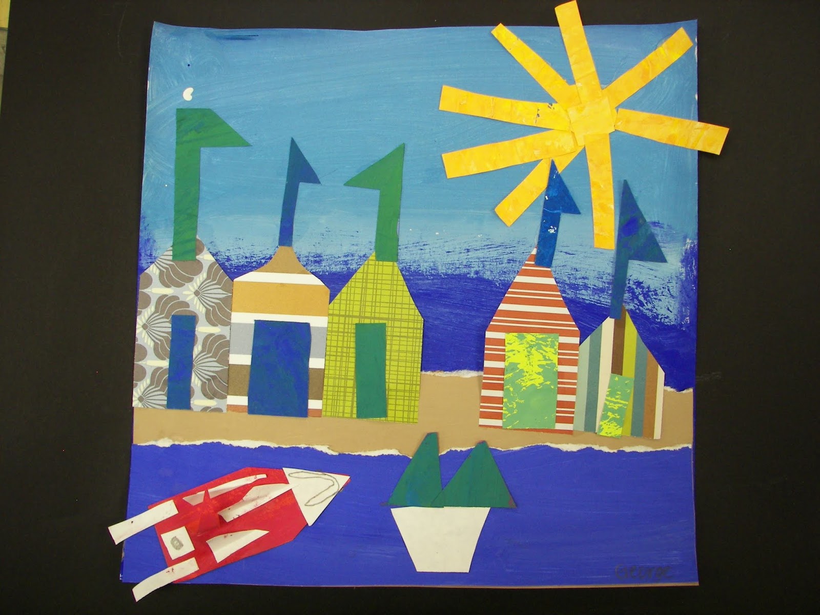 Paintbrush Rocket 2nd Grade Danny Phillips Beach Collages