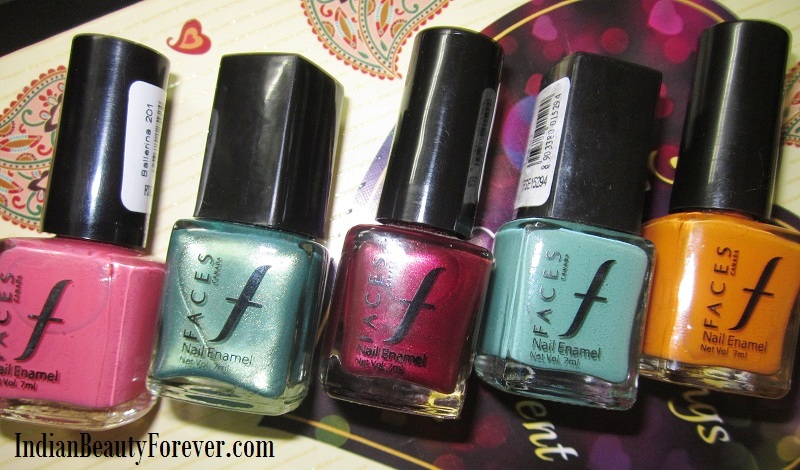 Five Faces Canada nail paints swatches price