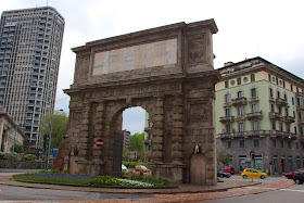 The Porta Romana in Milan stands on the site of one of the original Roman gates into the city