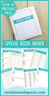 Special Needs and Chronic Illness Medical Binder Printable