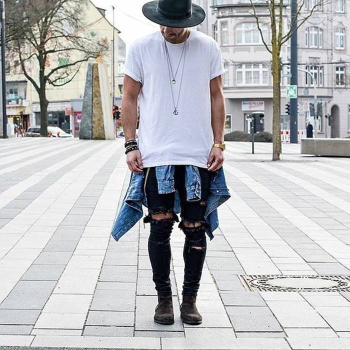 Calça rasgada no joelho para se inspirar e usar muito Calça rasgada no joelho para se inspirar e usar muito
