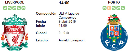 Liverpool vs Porto en VIVO Liverpool vs Porto en VIVO