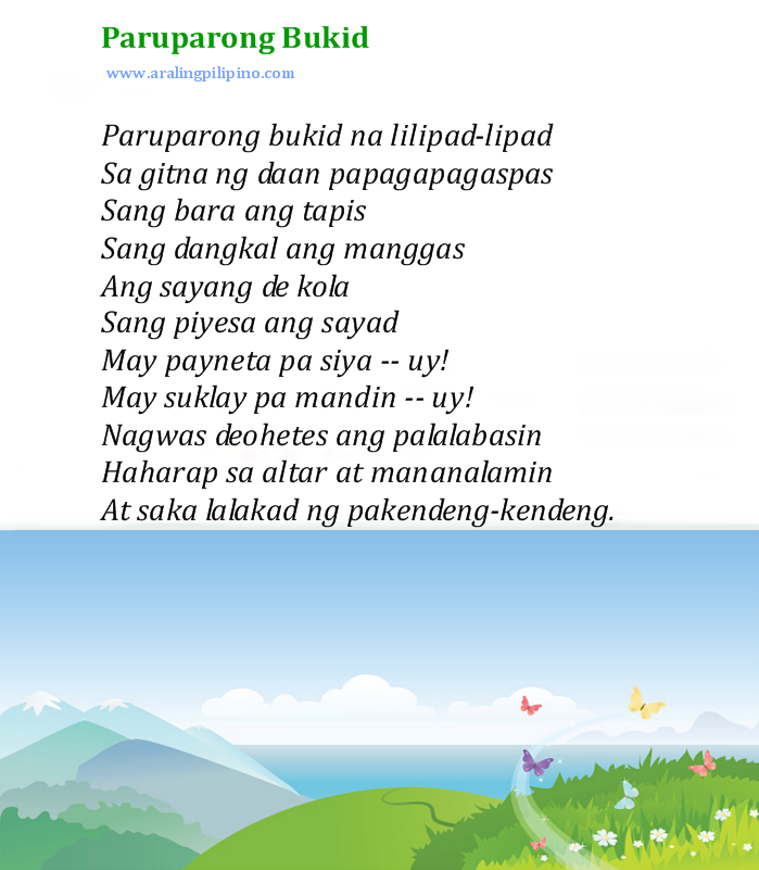 Lyrics Ng Kalikasan - Nehru Memorial