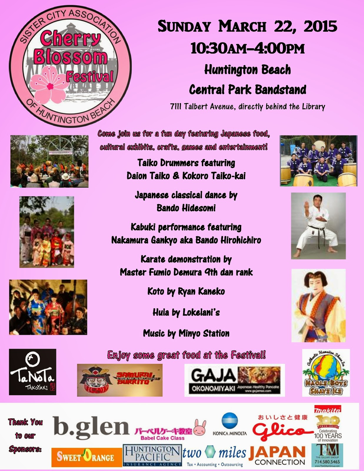 Historic Huntington Beach It's hanami time! Sister City 2nd annual