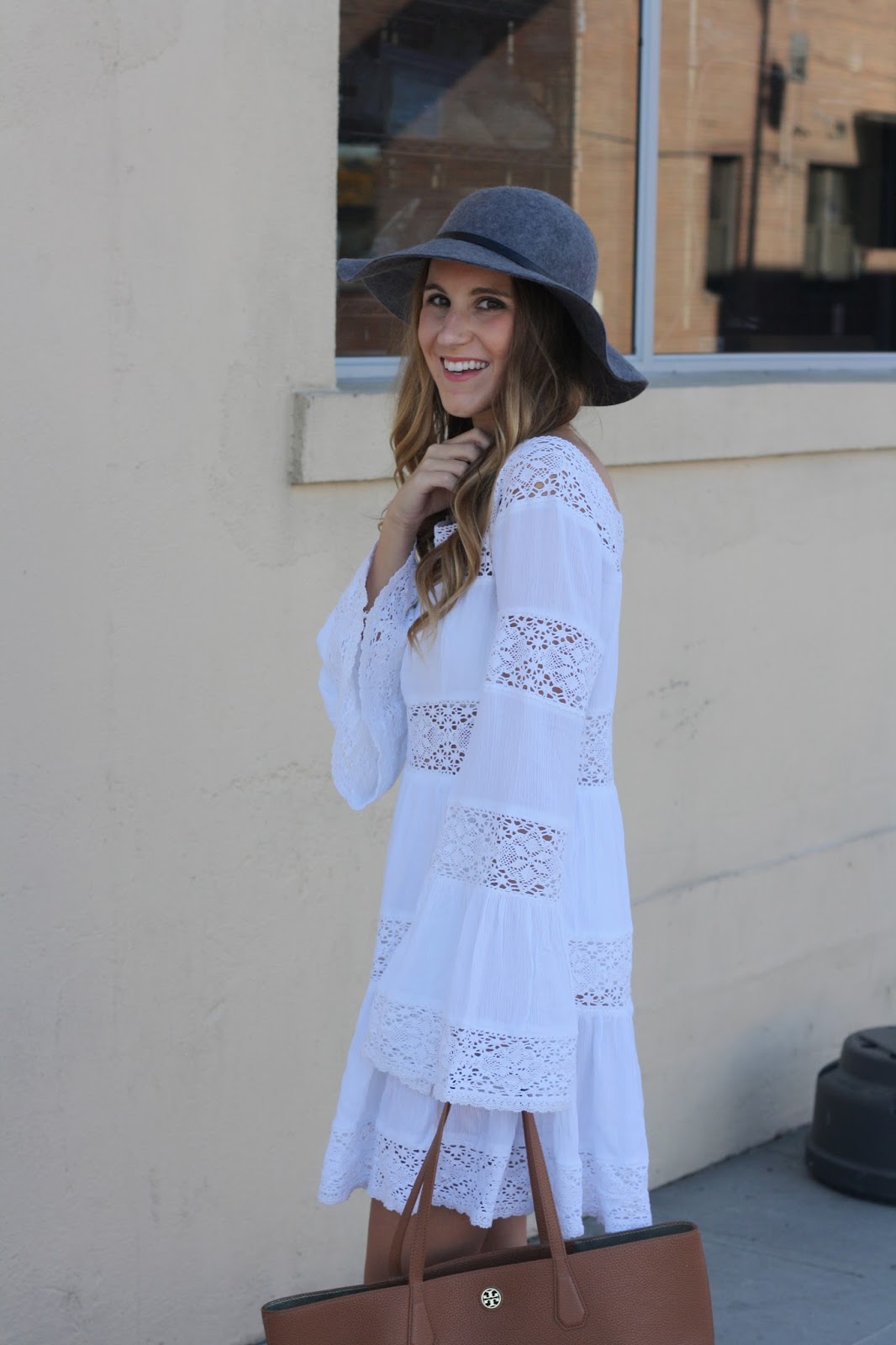 White Crochet Dress Twenties Girl Style