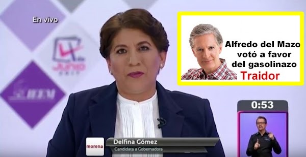 Delfina le restriega a Del Mazo el #Gasolinazo que aprobó como diputado del PRI