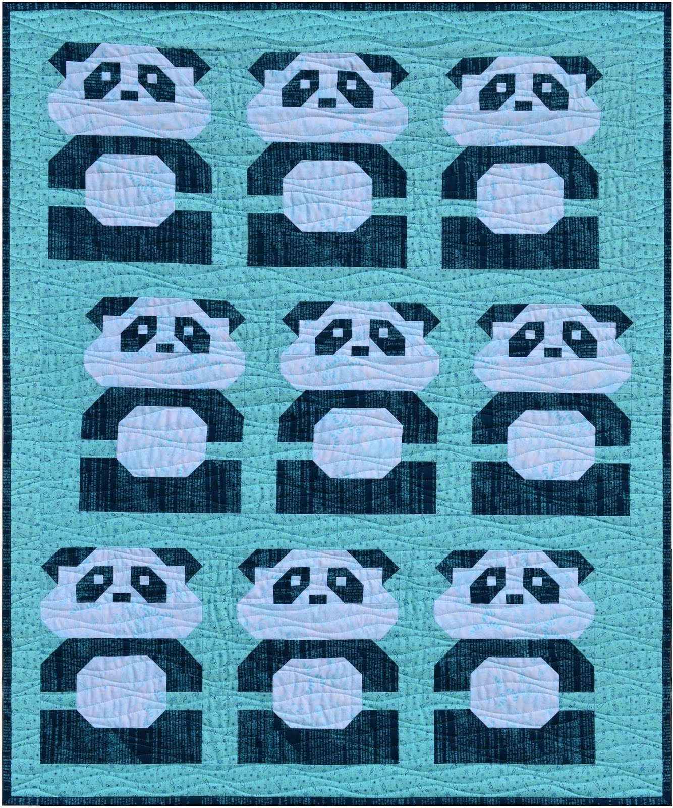Sew Fresh Quilts Panda Please a baby boy quilt